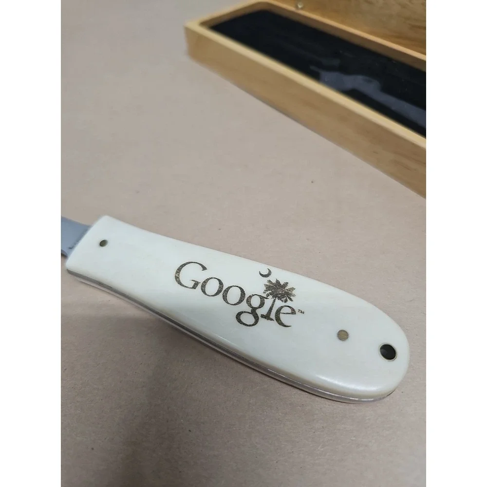 Sarge International Shucker Oyster Knife Natural Bone‎ Handle In Wood Box GOOGLE